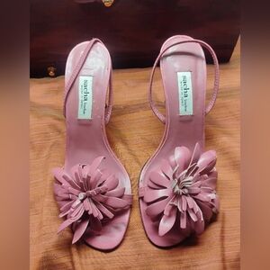 Sacha London Mauve Floral Heels